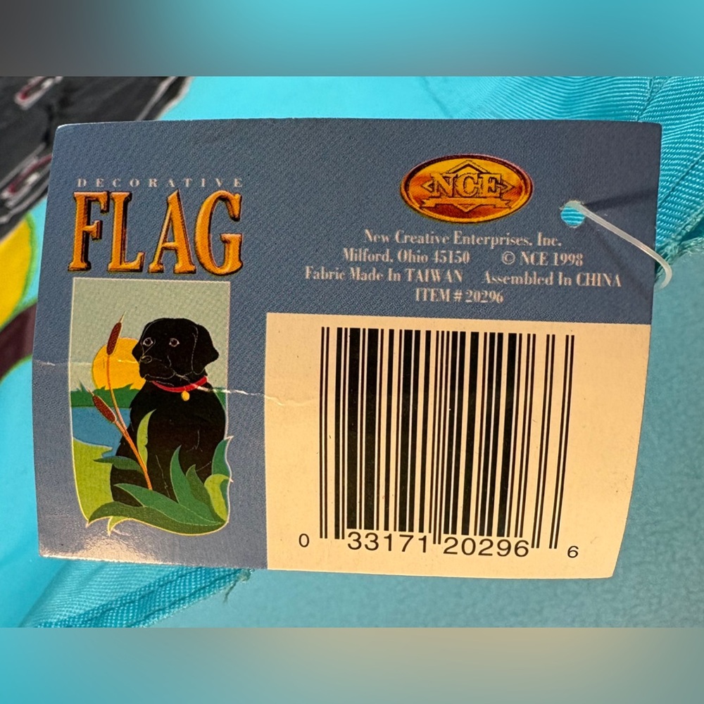 Charming Black Dog Garden Flag Vintage NIP - Picture 3 of 4